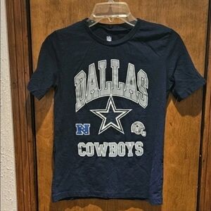 Dallas Cowboys Boys Navy Blue Official Business Short Sleeve T-Shirt Size Medium